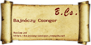 Bajnóczy Csongor névjegykártya