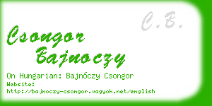 csongor bajnoczy business card