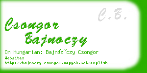 csongor bajnoczy business card